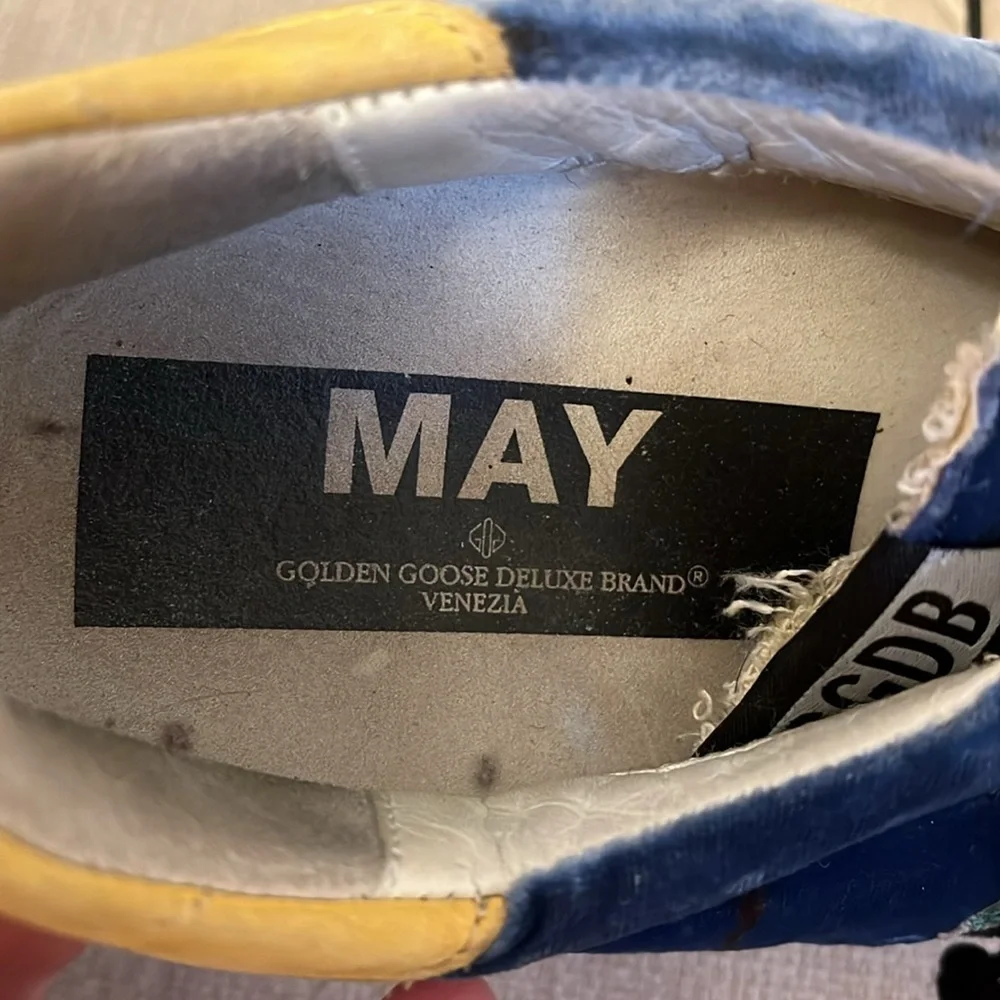 Golden Goose May Sneakers in Blue Velvet size 40 - Picture 4 of 10